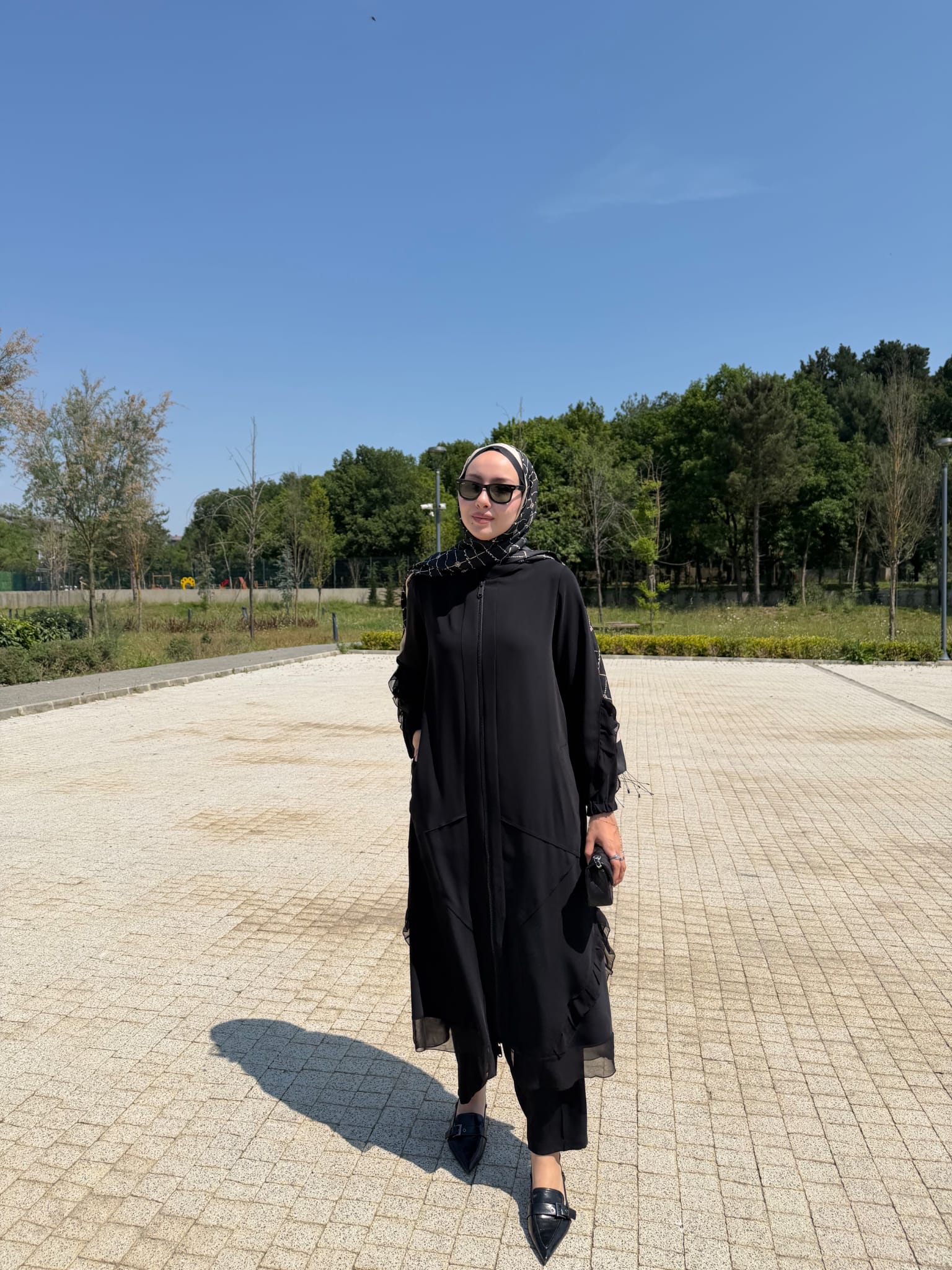Şifon Detaylı Ferace