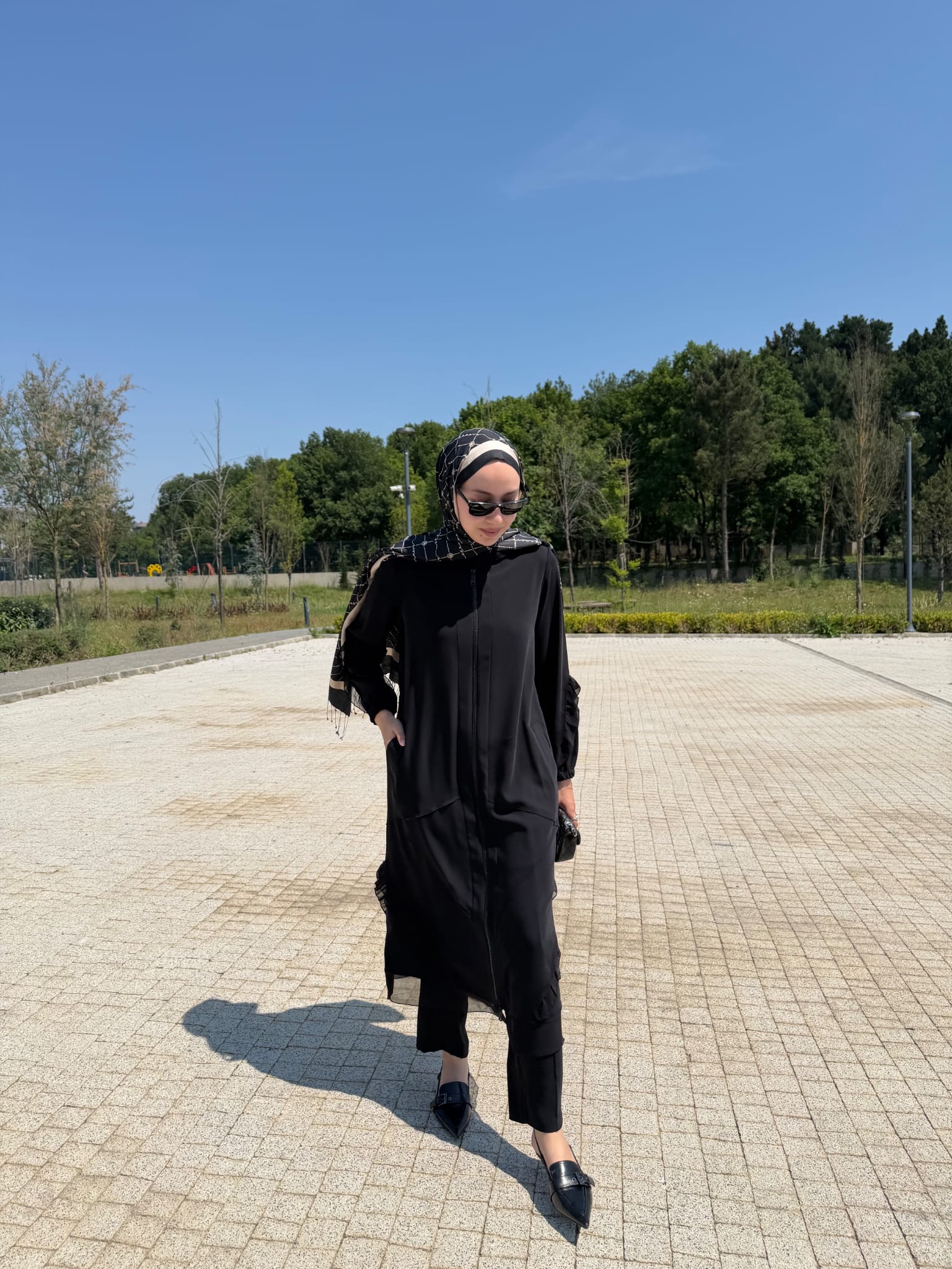 Şifon Detaylı Ferace