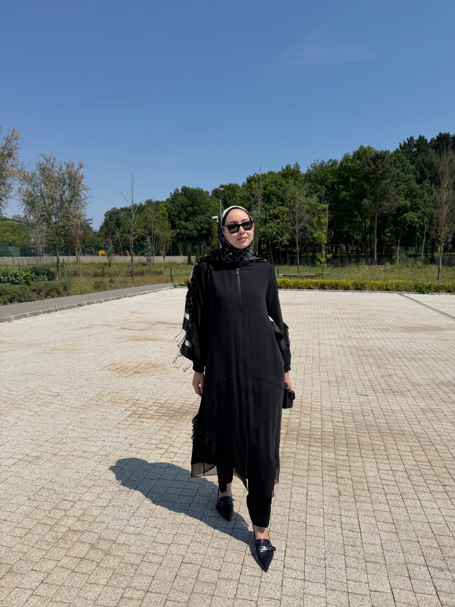 Şifon Detaylı Ferace