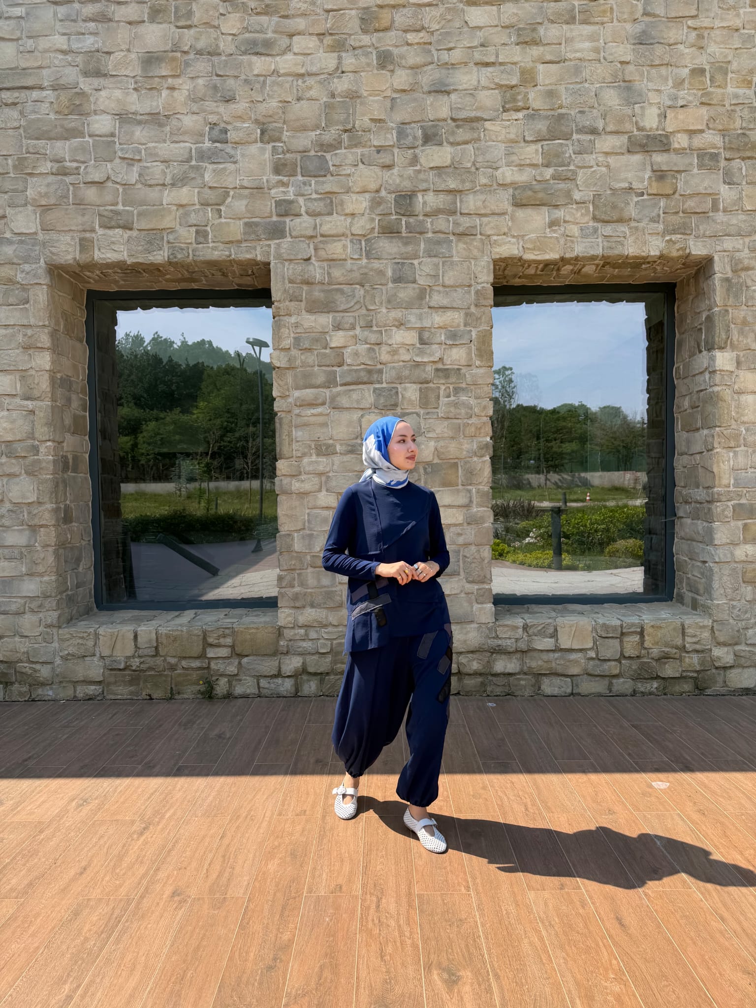 Parça Detaylı Şalvar Takım