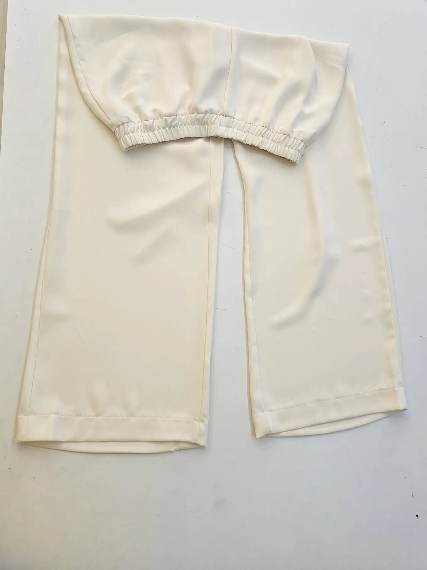 Beli Lastikli Bol Paça Kadın Pantolon