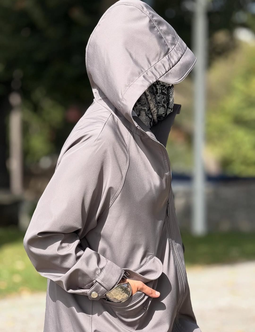 Kapüşonlu Fermuarlı Tesettür Kap