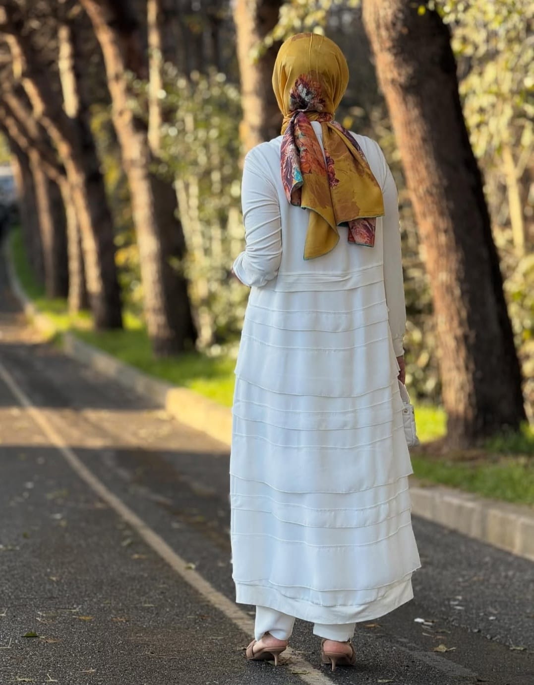 Fermuarlı Şifon Detaylı Ferace