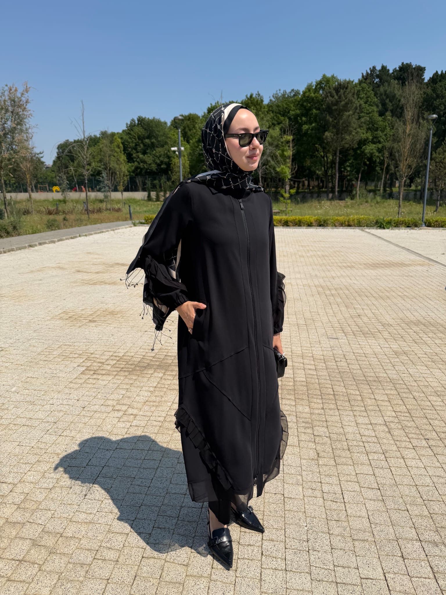 Şifon Detaylı Ferace