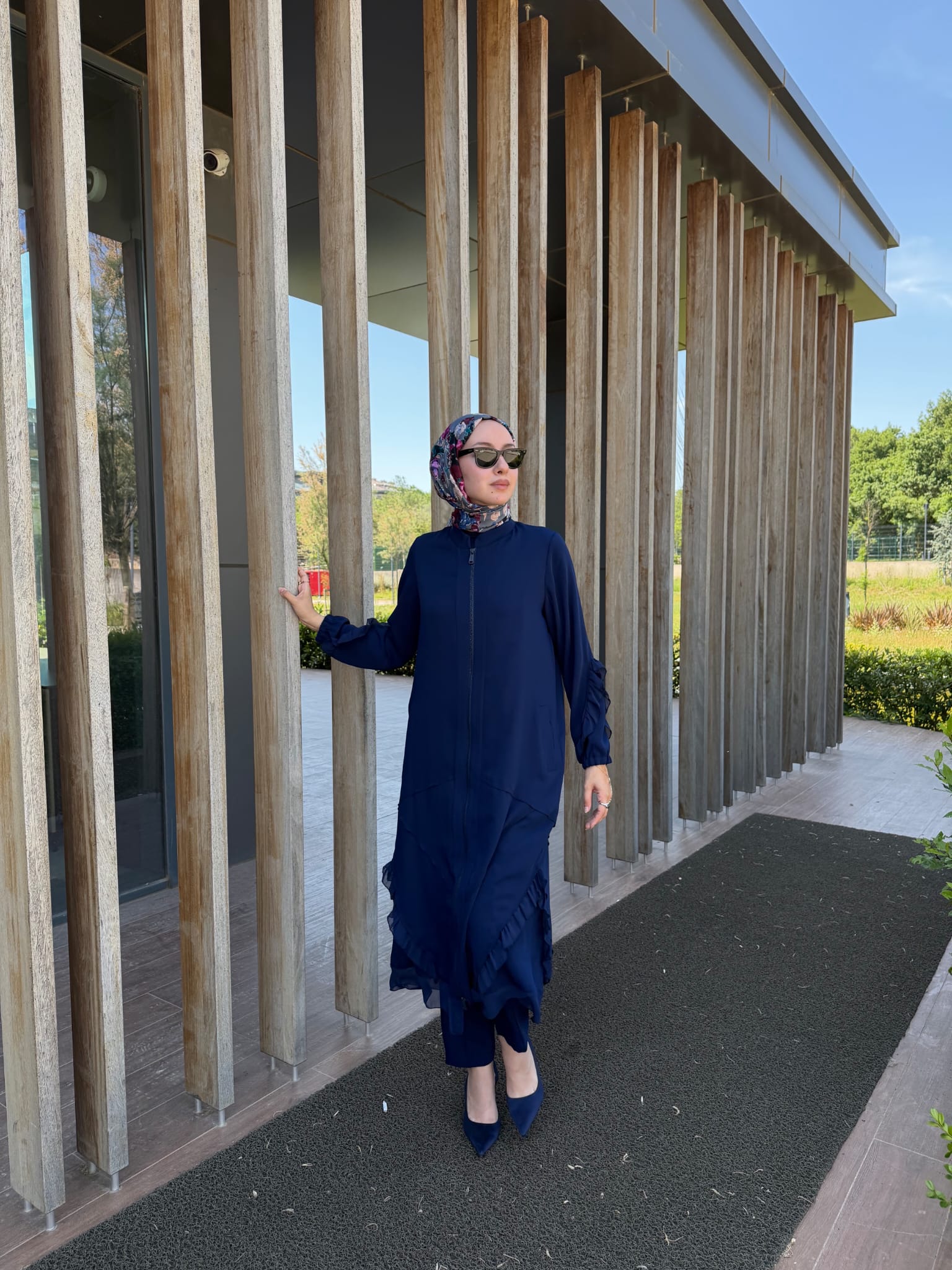 Şifon Detaylı Ferace