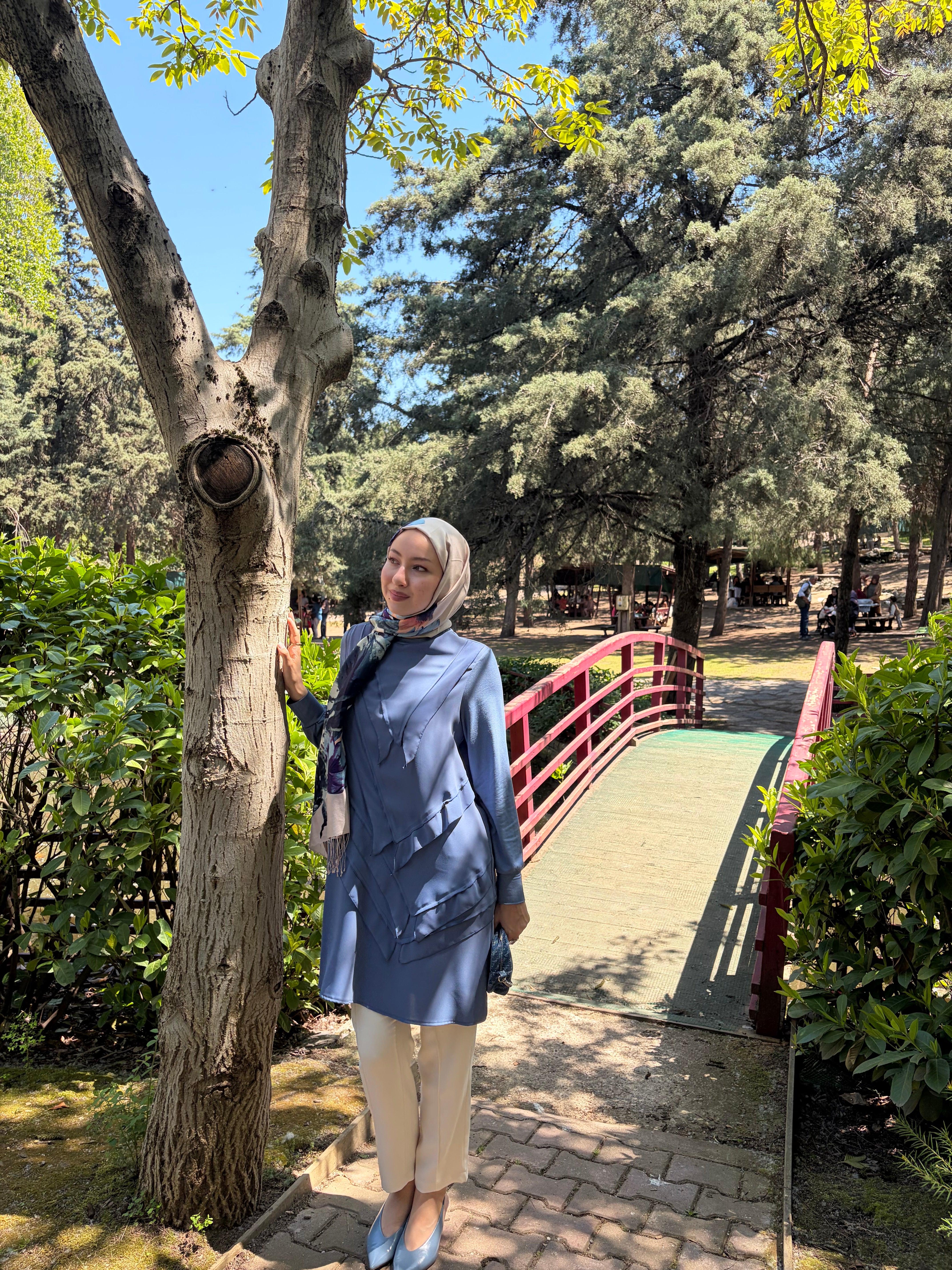 Şifon Parçalı Tesettür Tunik