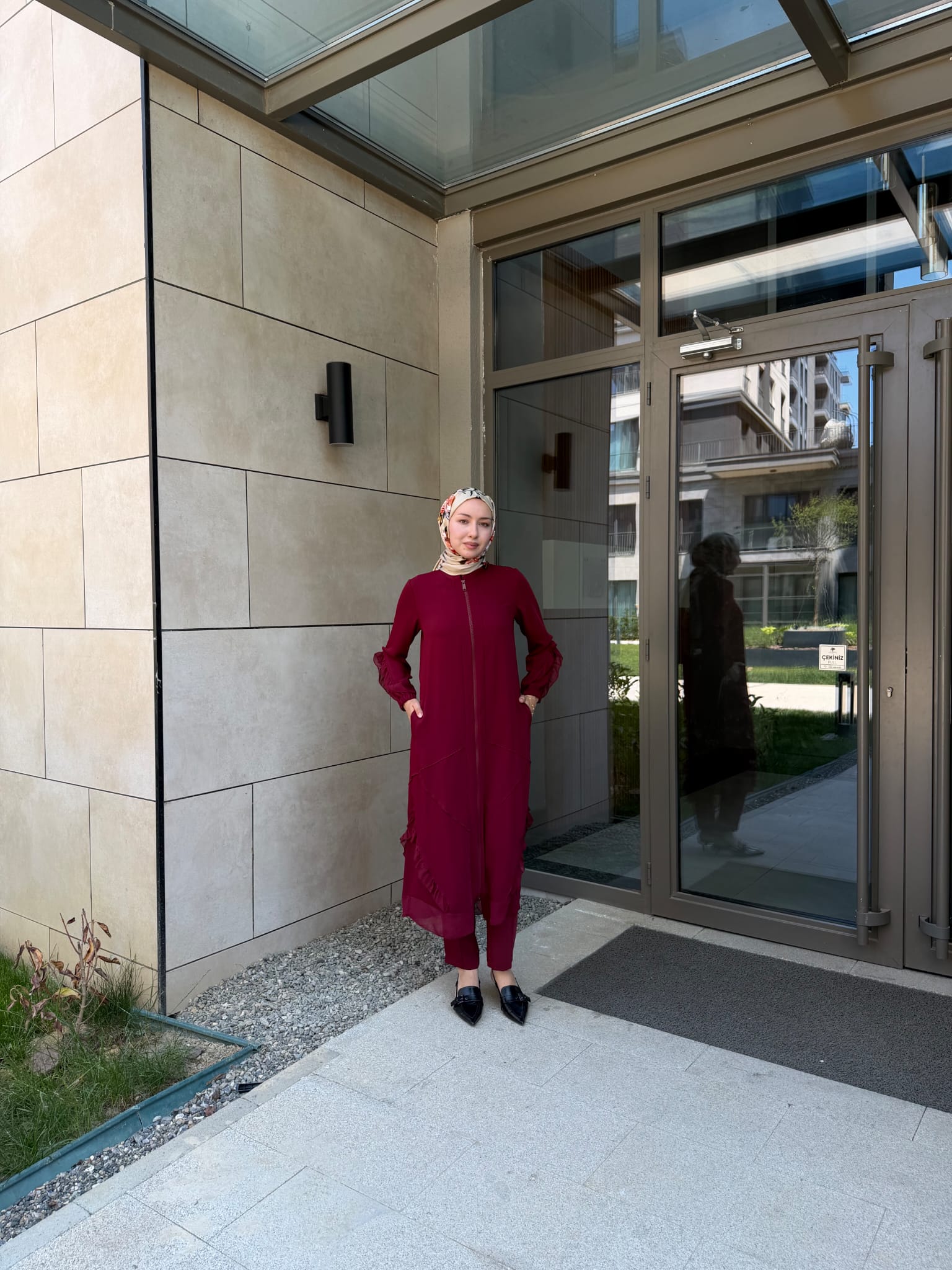 Şifon Detaylı Ferace