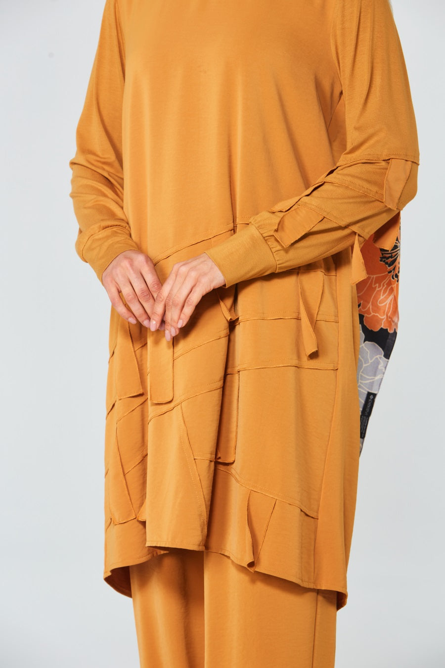 Çapraz Şeritli Tunik Pantolon Takım