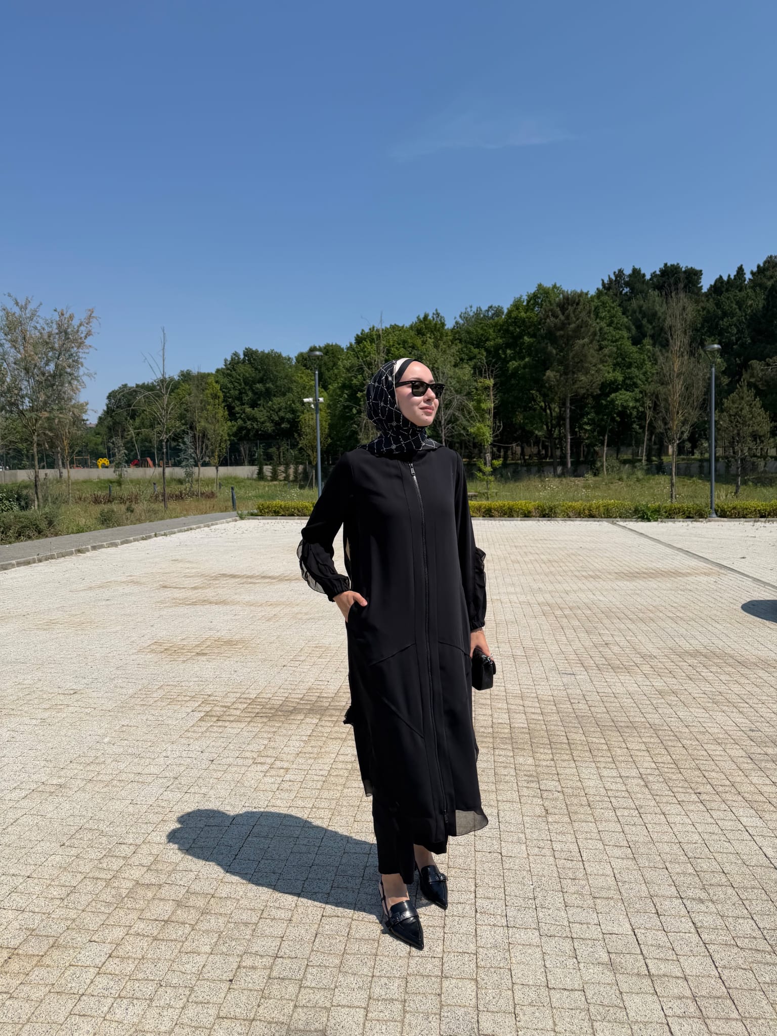 Şifon Detaylı Ferace