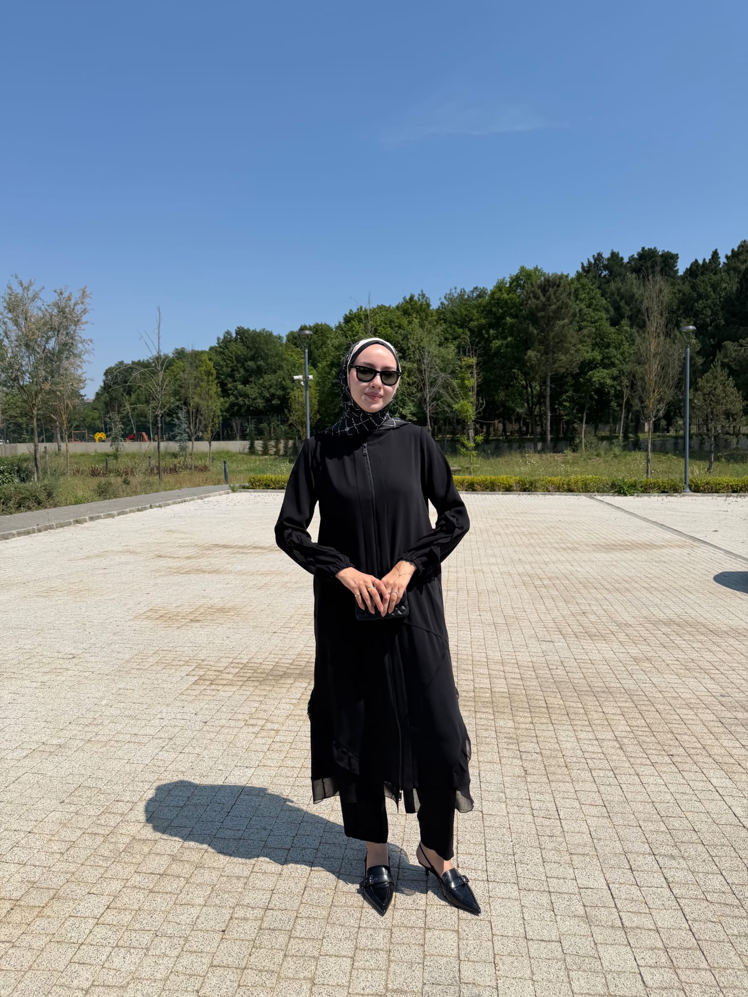 Şifon Detaylı Ferace