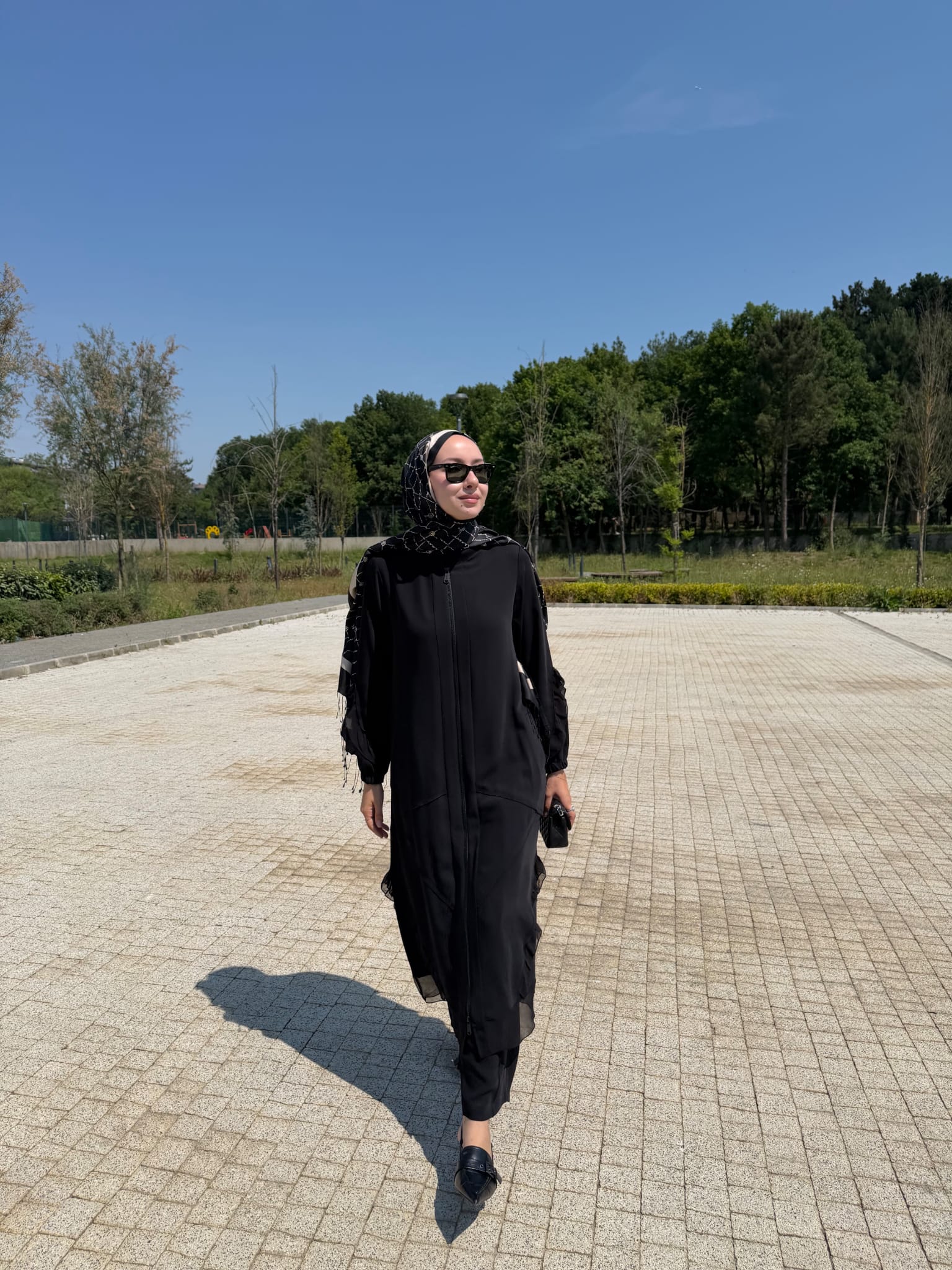 Şifon Detaylı Ferace