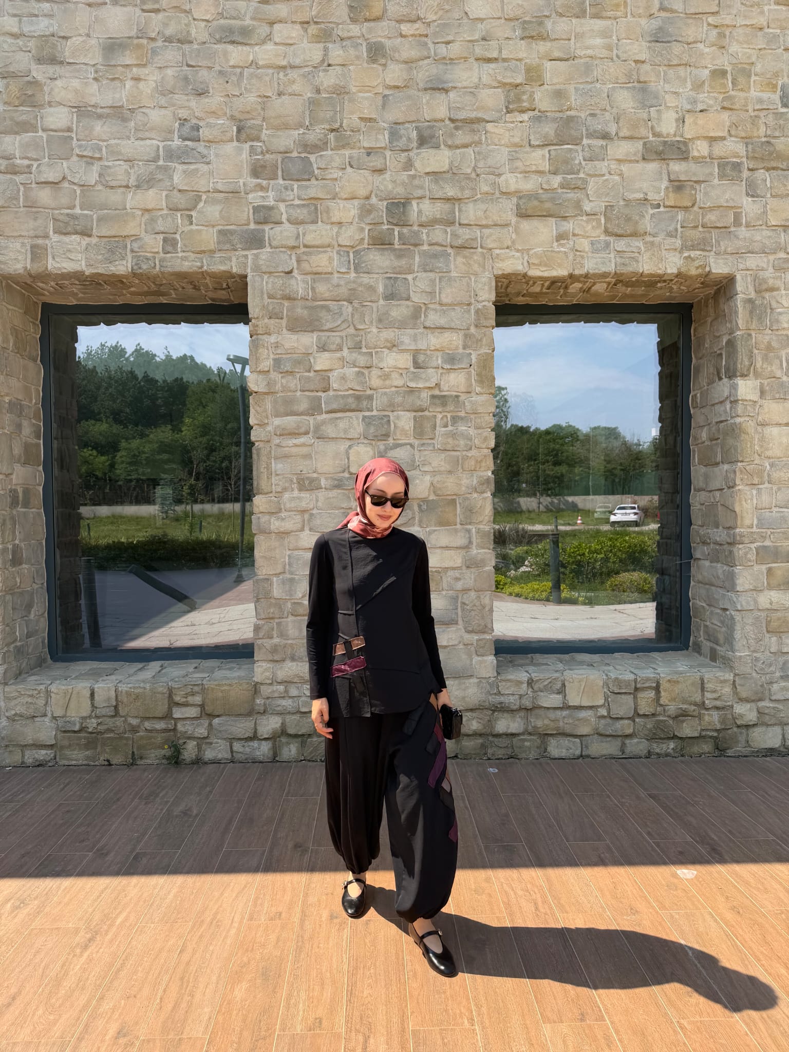 Parça Detaylı Şalvar Takım