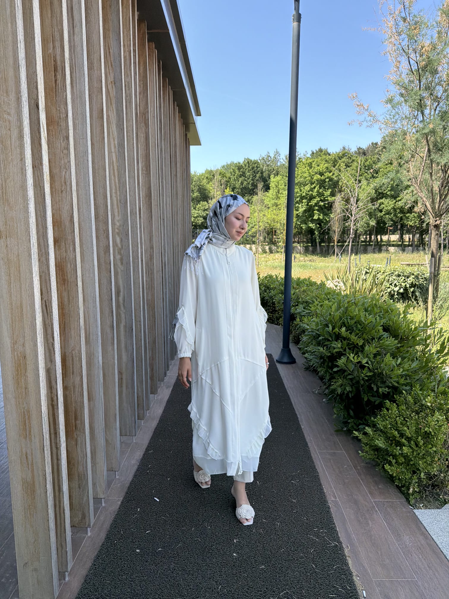Şifon Detaylı Ferace