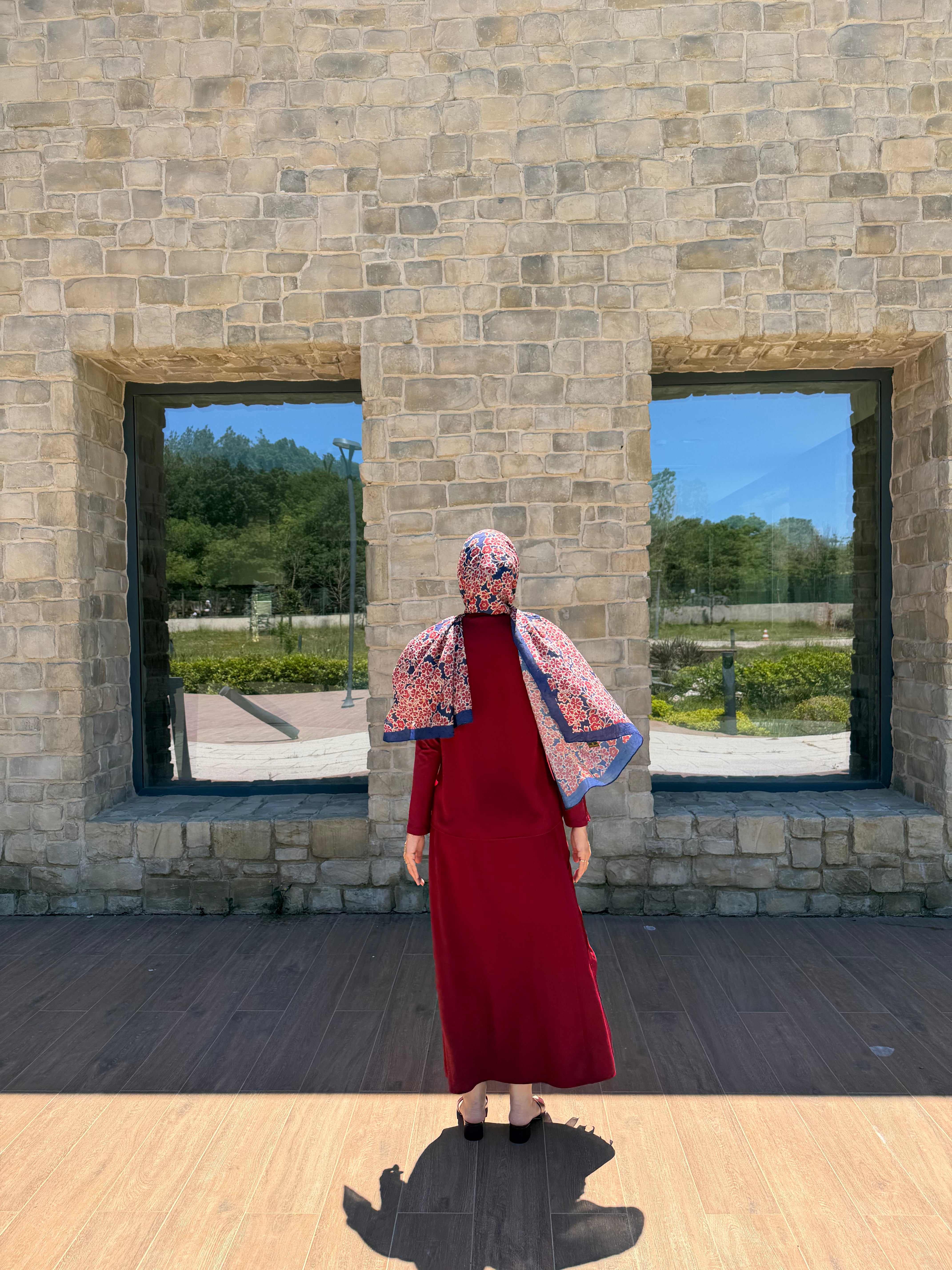 Şifon Detaylı Etek Bluz Takım