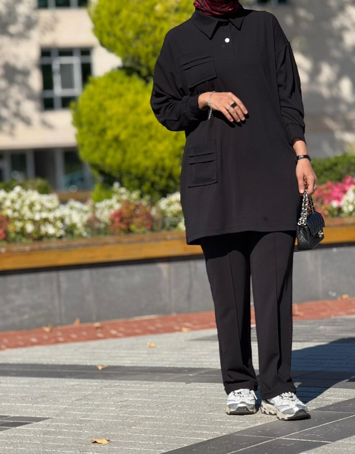 Cep Detaylı Tunik Pantolon Takım