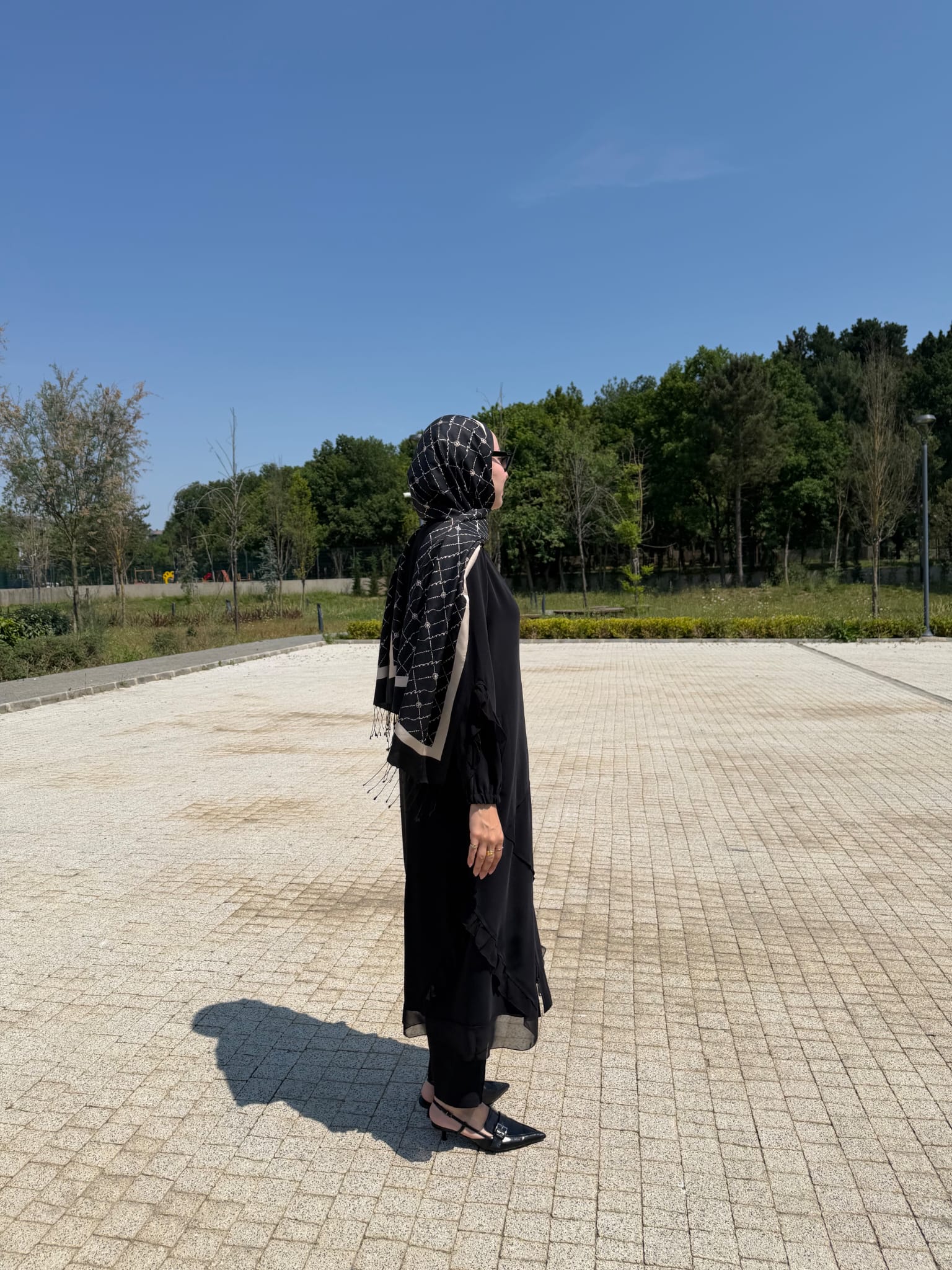 Şifon Detaylı Ferace