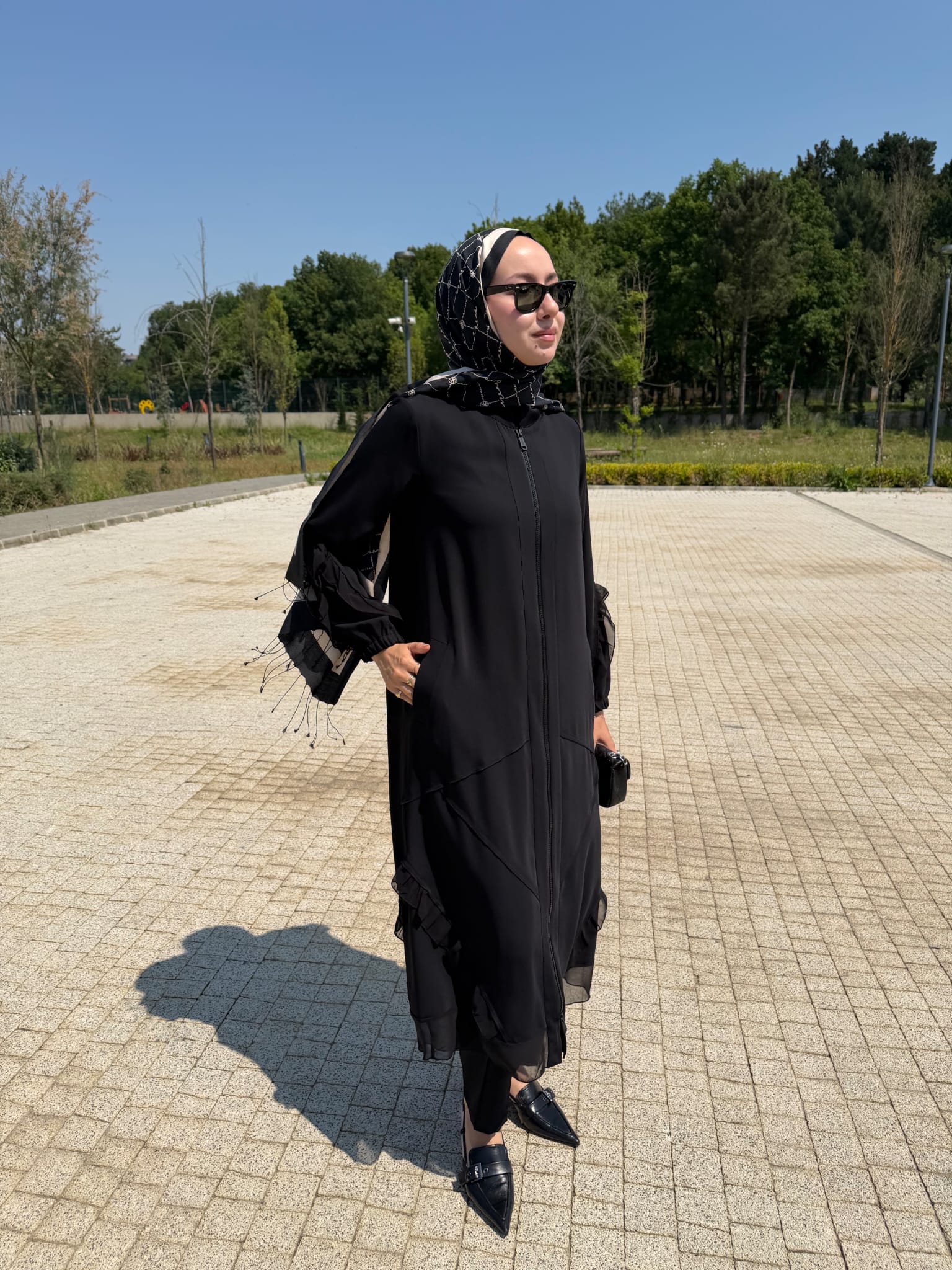 Şifon Detaylı Ferace