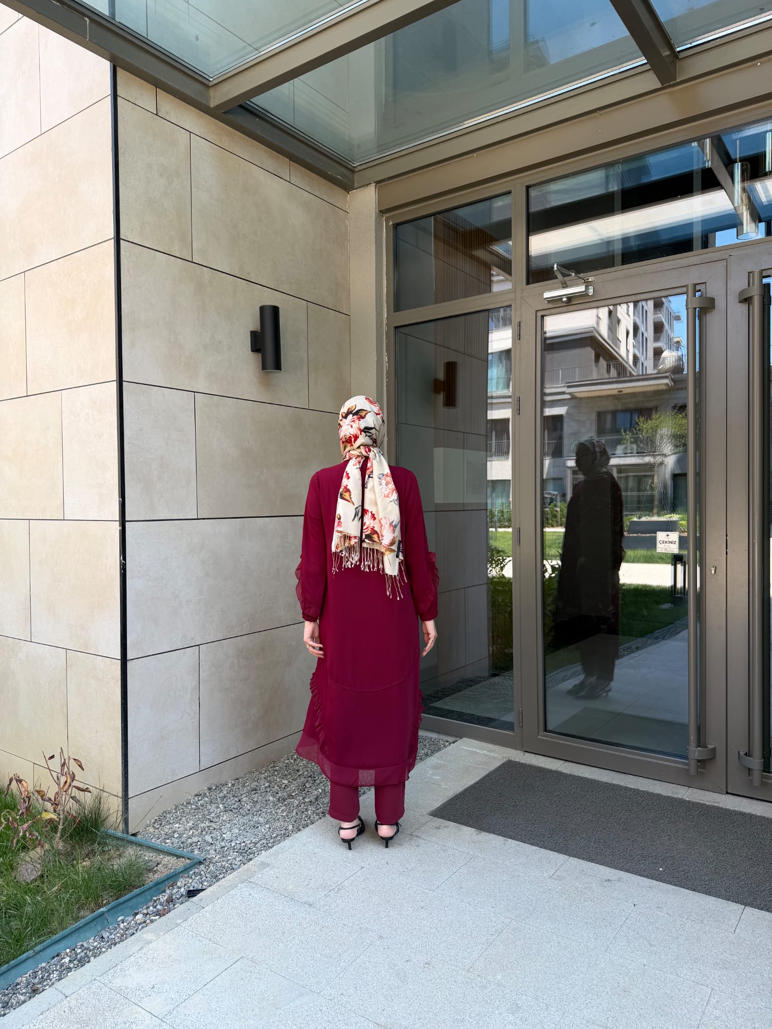 Şifon Detaylı Ferace