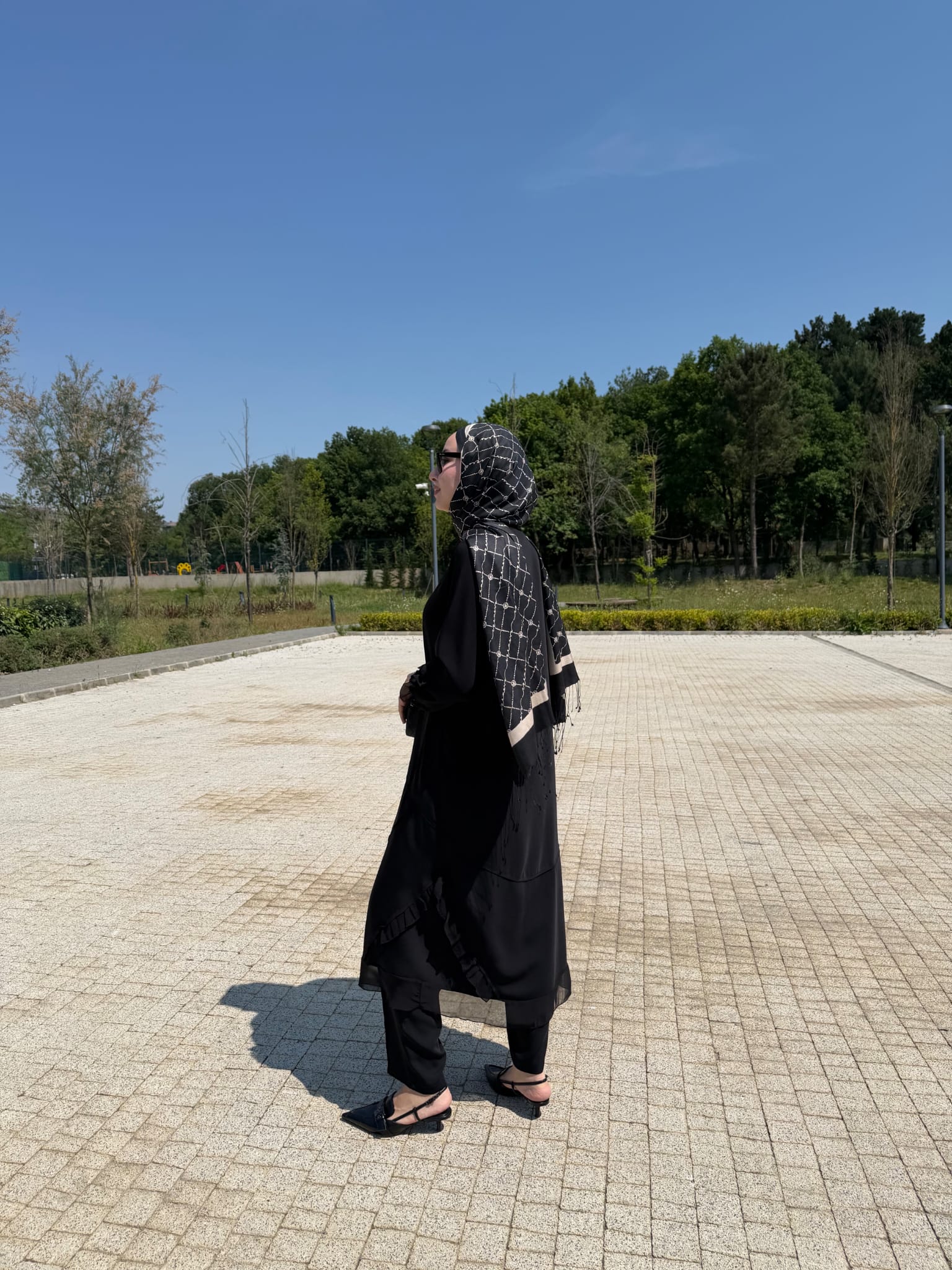 Şifon Detaylı Ferace