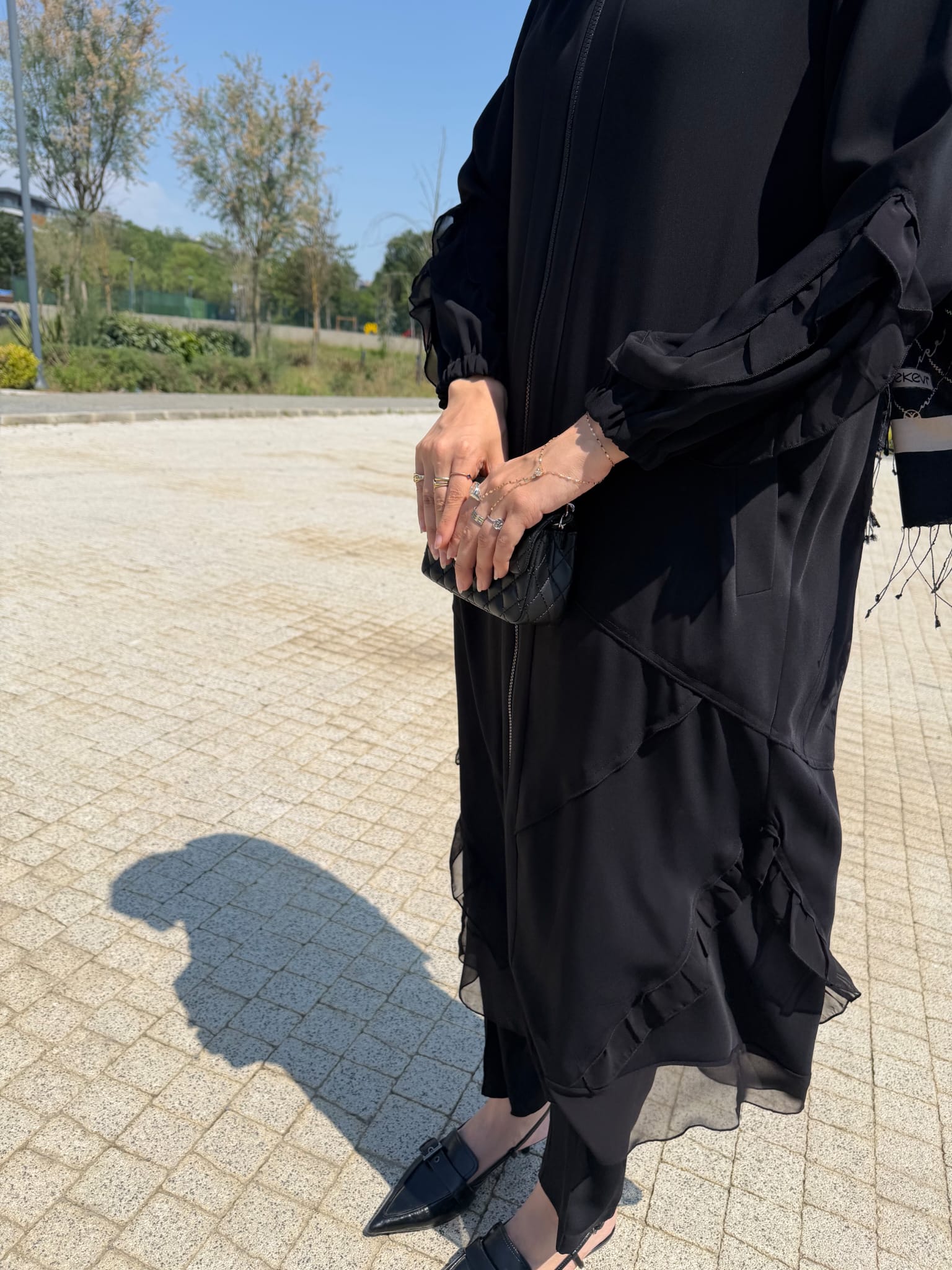 Şifon Detaylı Ferace