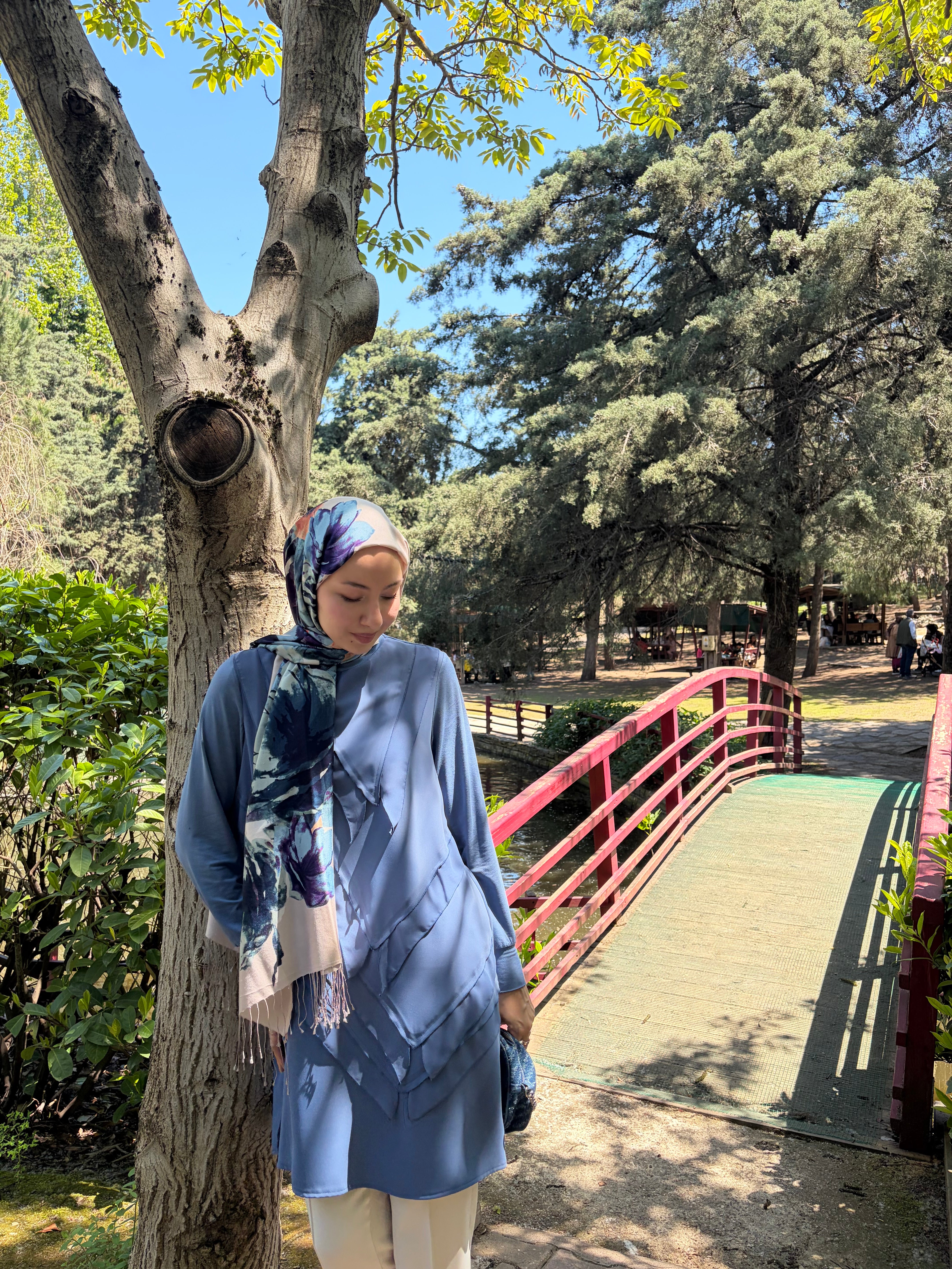 Şifon Parçalı Tesettür Tunik
